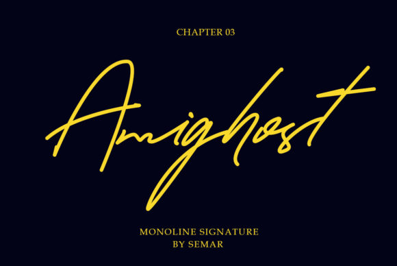 Amighost: A Handwritten Font for Elegant Craft Projects