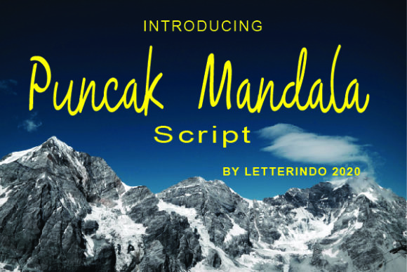 Discover Puncak Mandala: A Handwritten Font for Editorial Elegance