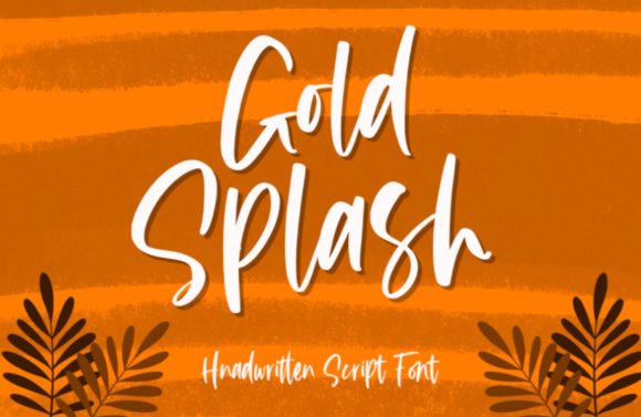 Gold Splash: Elevate Your Web Design with a Handwritten Font