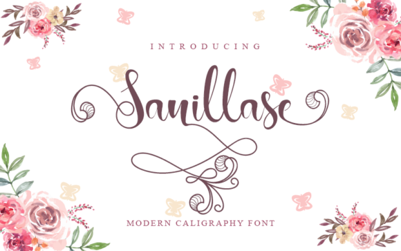 Sanillase: A Script Font for Handmade Creations