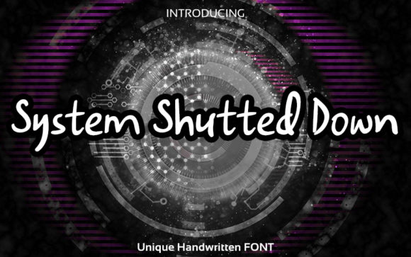 System Shutted Down: A Handwritten Font for Creative Web Design